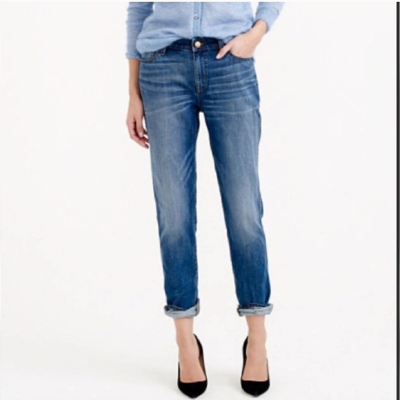 J. Crew Women's Broken In  Boyfriend Jeans in Blue - Picture 1 of 9